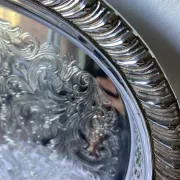 Silver-plated serving tray