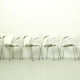 Set of 6 Arne Jacobsen 3207 Armchairs and Dining Table A826 by  Arne Jacobsen for Fritz Hansen