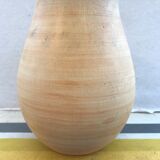 Vase Old CeramicCAPVERN Main Decoration Salins FRANCE Beige inter. Vintage Green