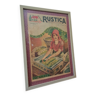 Deco painting " the harvest " Rustica grapes 1951
