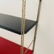 Adjustable wall shelf Mid-Century Modern in brass and metal