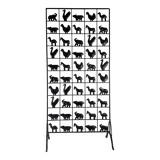 Animal Screen Att. Atelier Marolles and Jean Touret in Wrought Iron 1950s