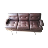 Chocolate leather sofa 1970