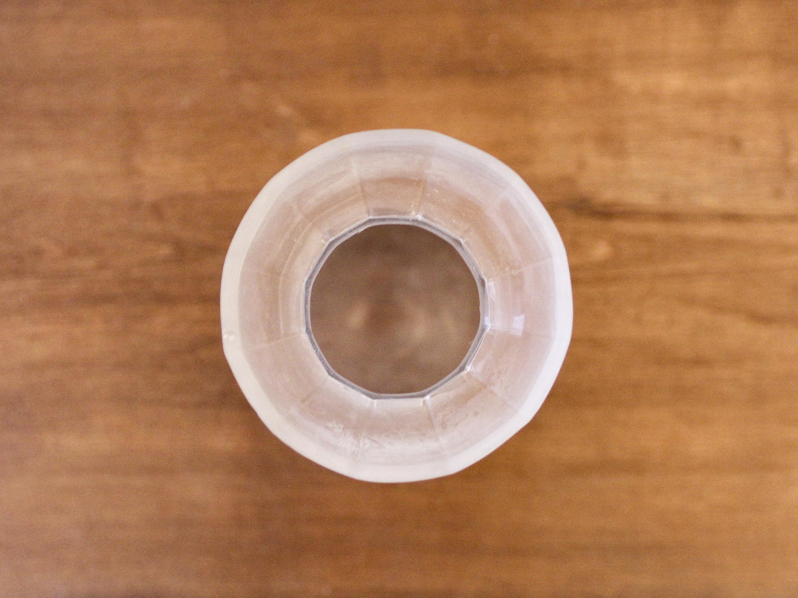 Art deco vase in molded pressed glass