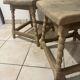 Pair of vintage stools in raw solid wood — Turned ball feet