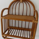 Rattan wall shelf