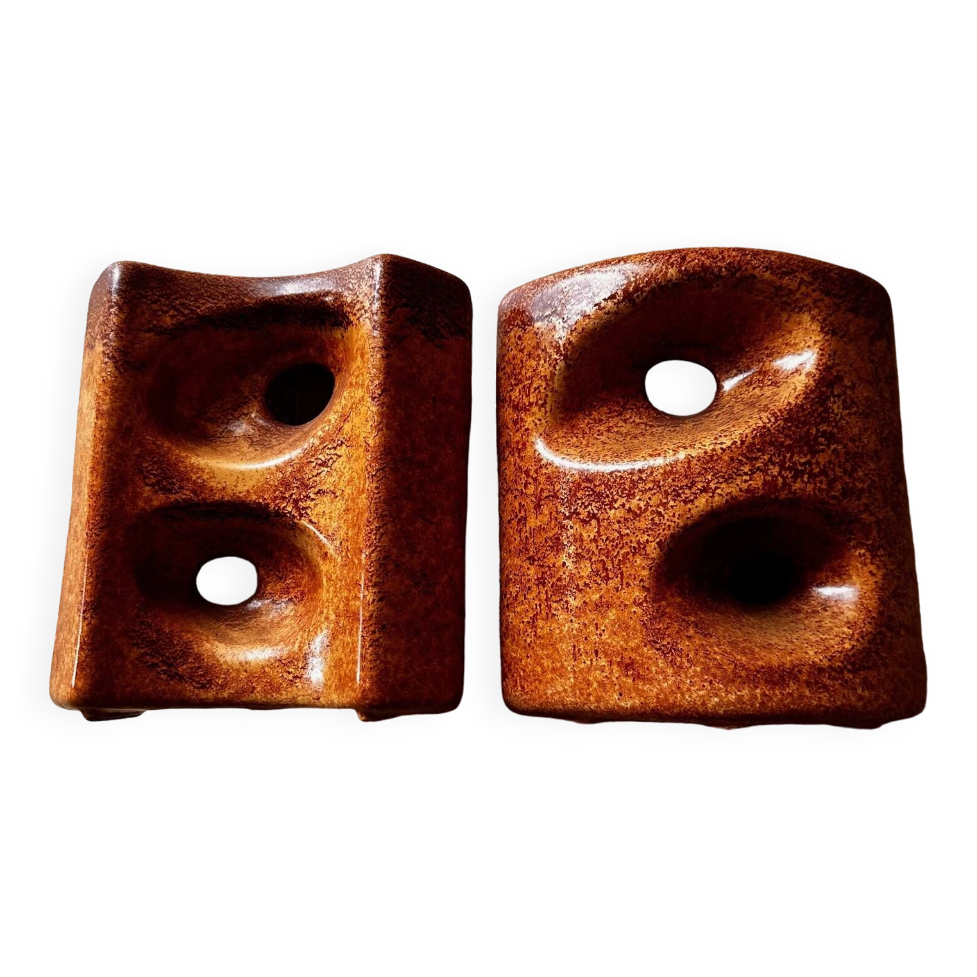 Pair of vases by Roberto Rigon for Bertoncello cermamiche d'arte