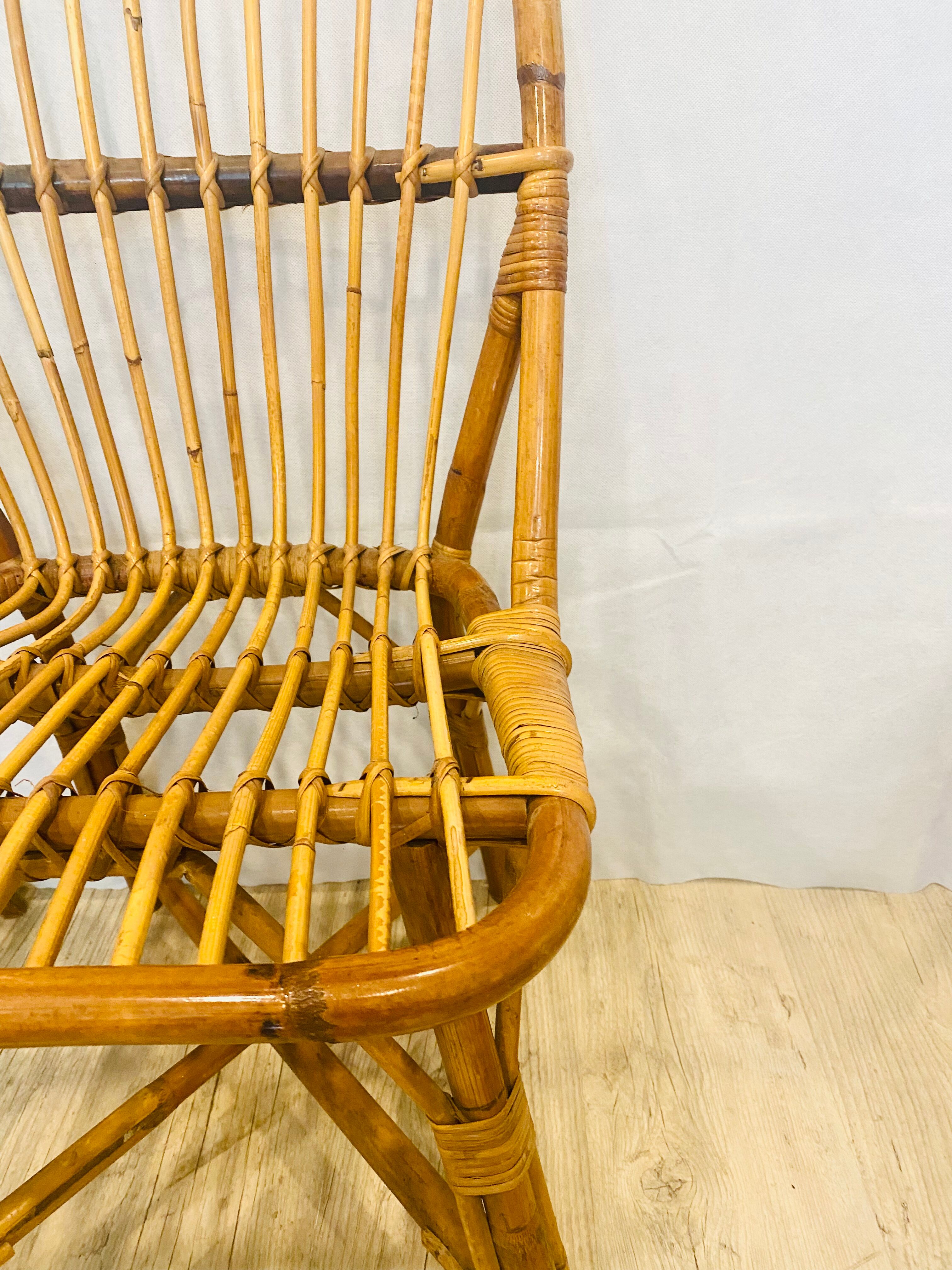 Bamboo chairs & rattan circa 60s/70s