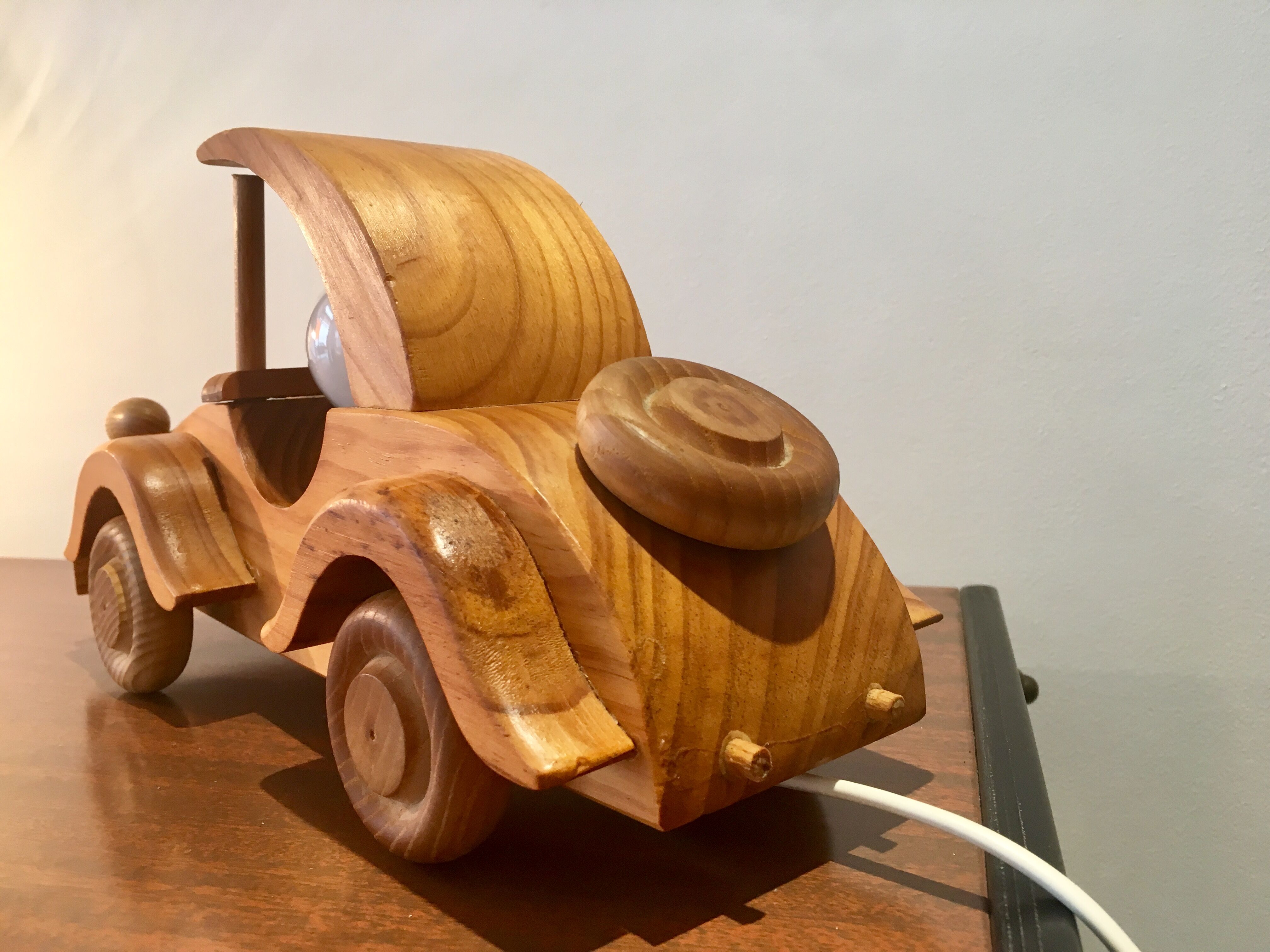 Wooden lamp from the 80