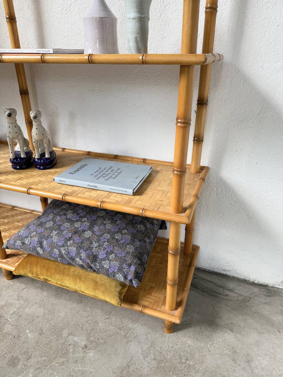 Large rattan shelf 1960