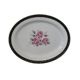 Plat de service vintage rose avec bordure noire Barratts Delphatic China