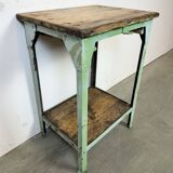 Green Industrial Iron Table, 1950s