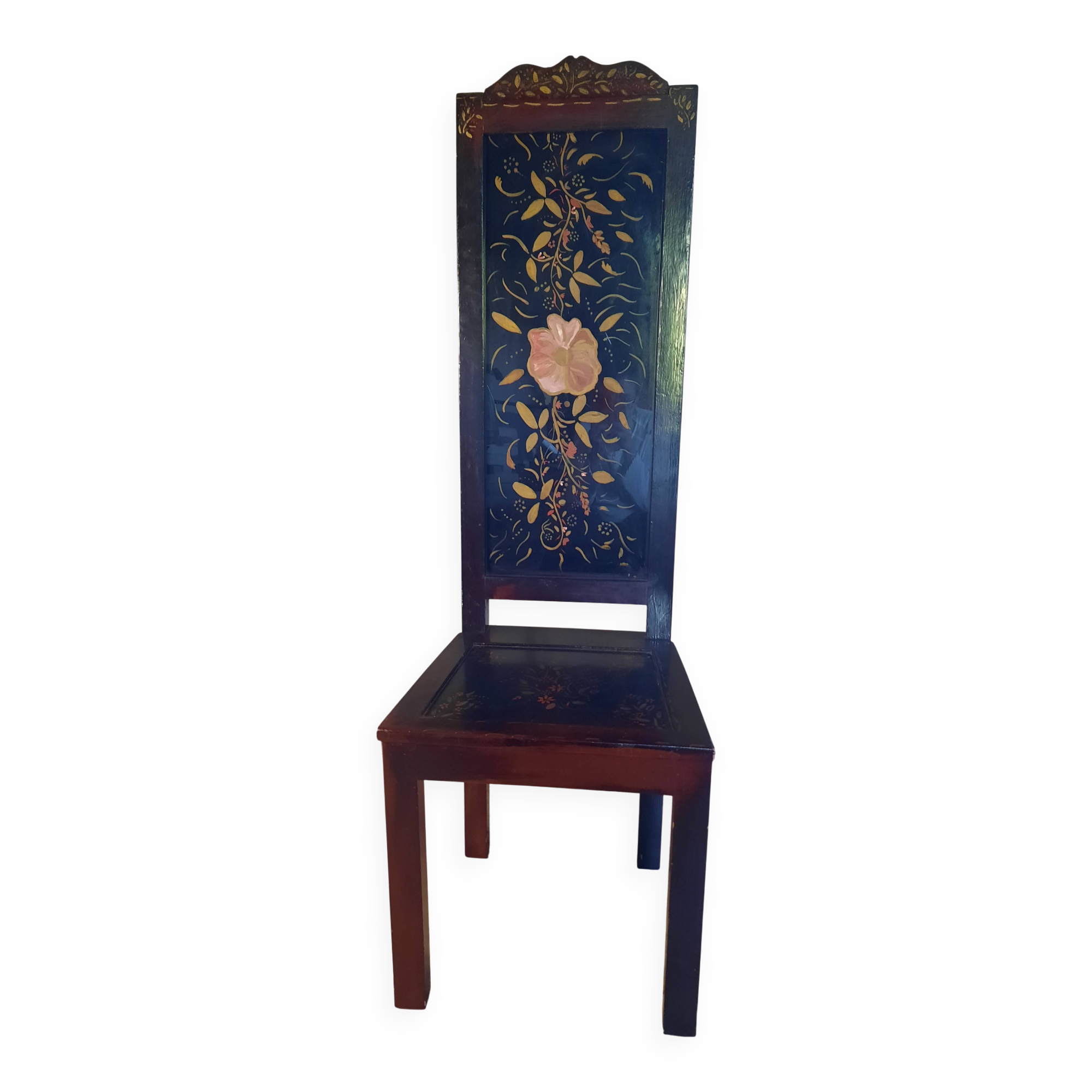 Chaise japonaise dossier haut