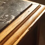1930 bedside table in oak & black marble