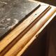 1930 bedside table in oak & black marble
