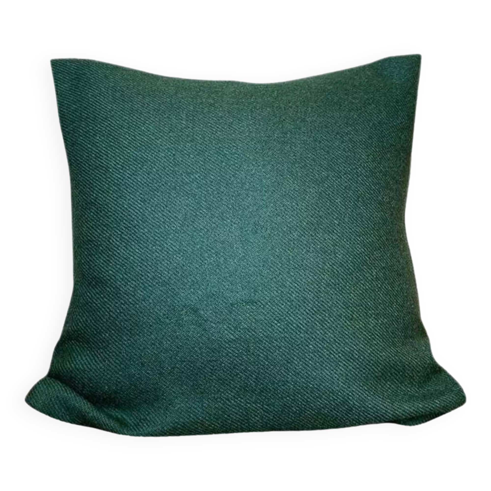 Coussin en laine vert sapin 40 cm