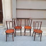 Set of four bistro chairs