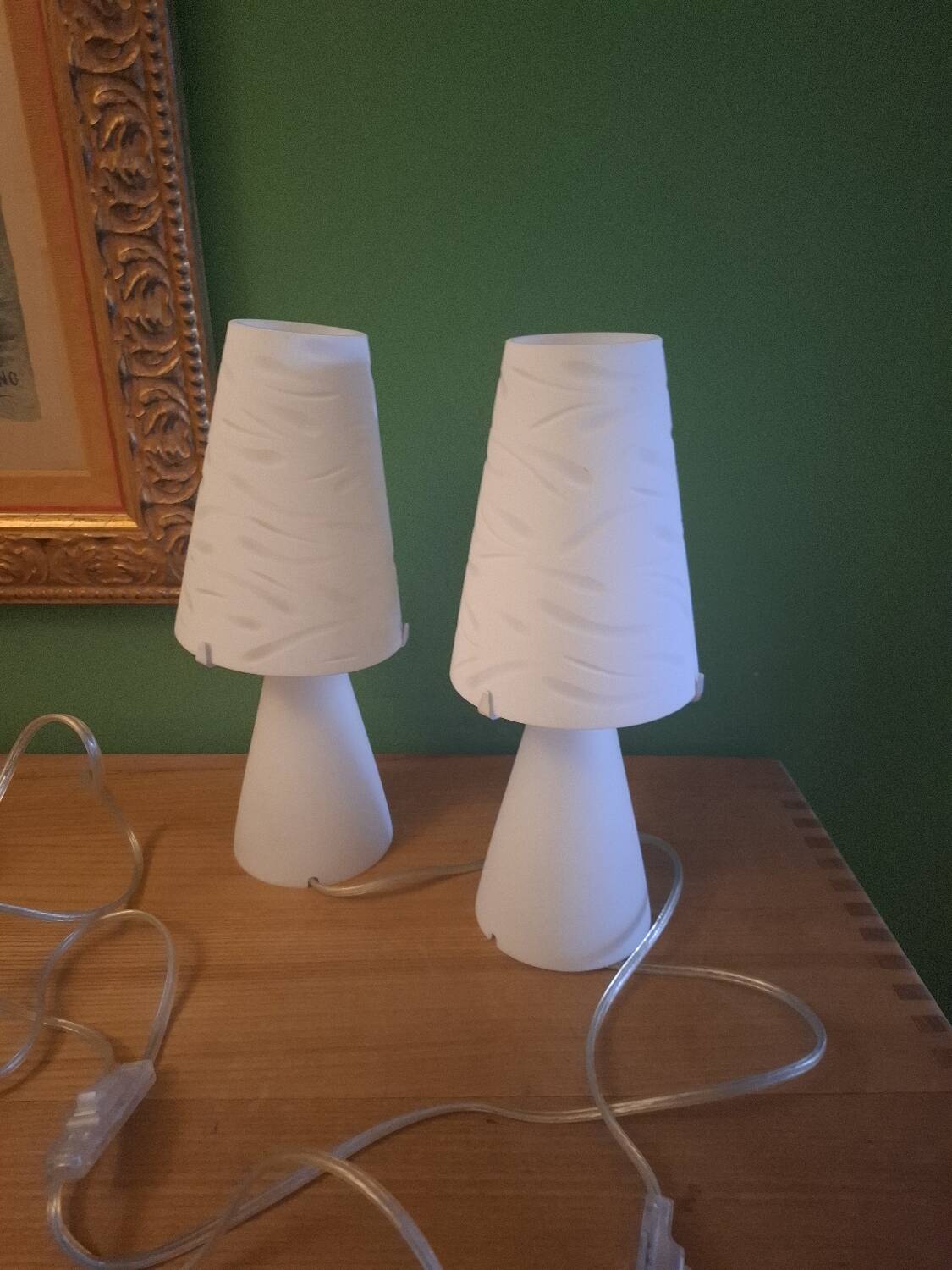 2 Murano bedside lamps, Luce
