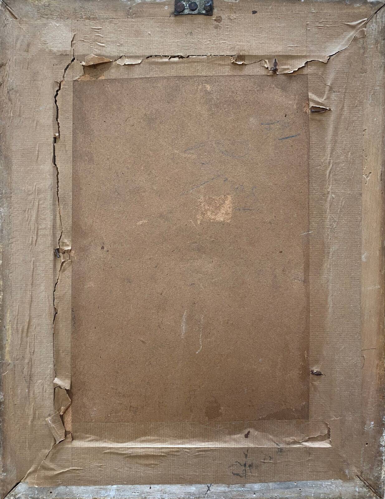 19th century watercolor painting "Trees" signed + period frame and glass