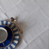 Old damask towels linen monogram