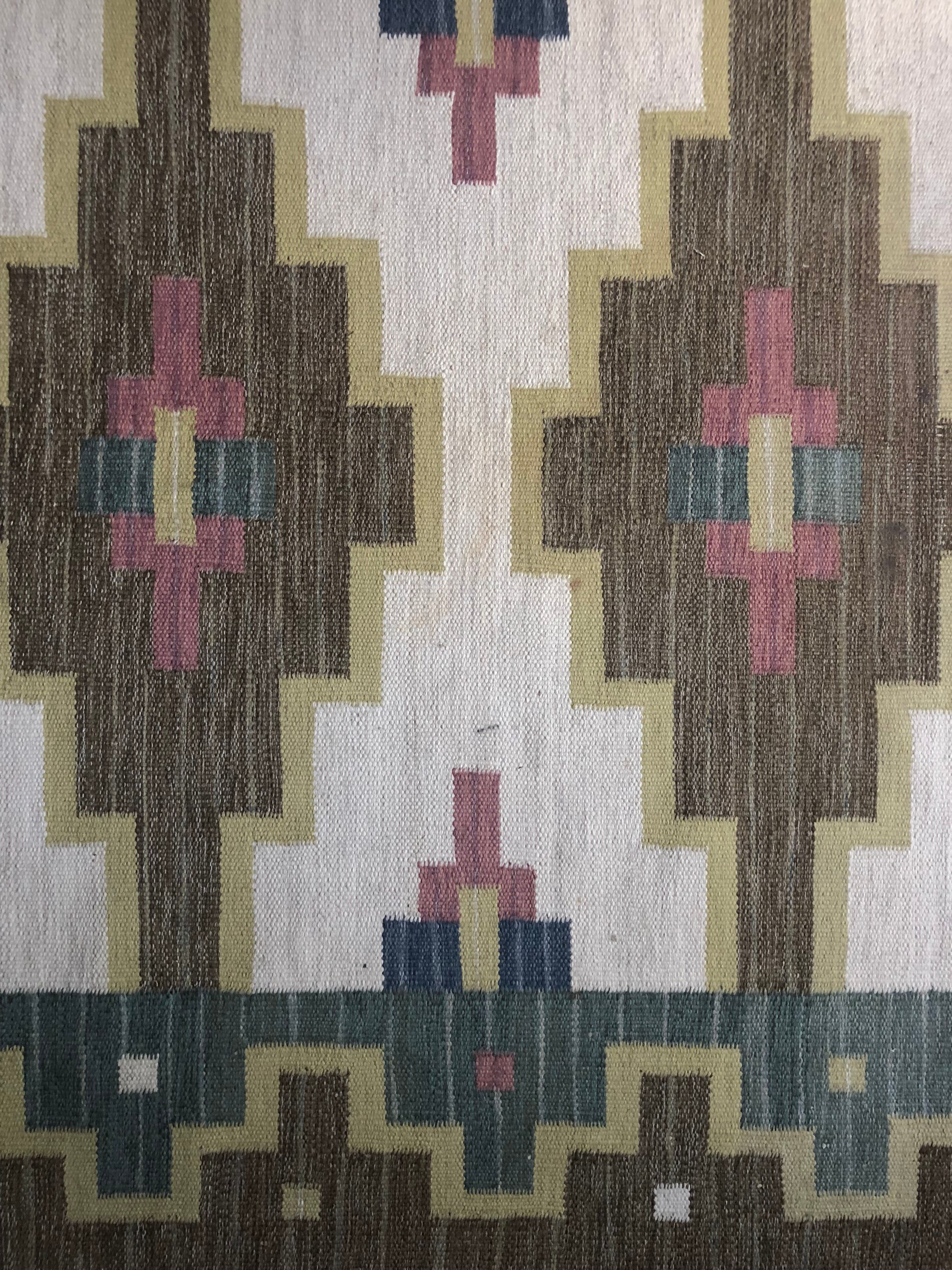 MidCentury Carpet Röllakan Sweden 1960s