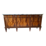 Louis XVI style sideboard with 3cm marble top and matching round table