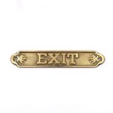 Exit brass door sign, 1970s