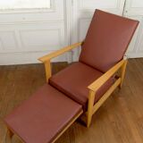 System armchair, Morris Art Deco chaise longue, France c. 1940