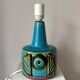 Vintage ceramic table lamp with turquoise glaze by Einar Johansen for Søholm, 1960s