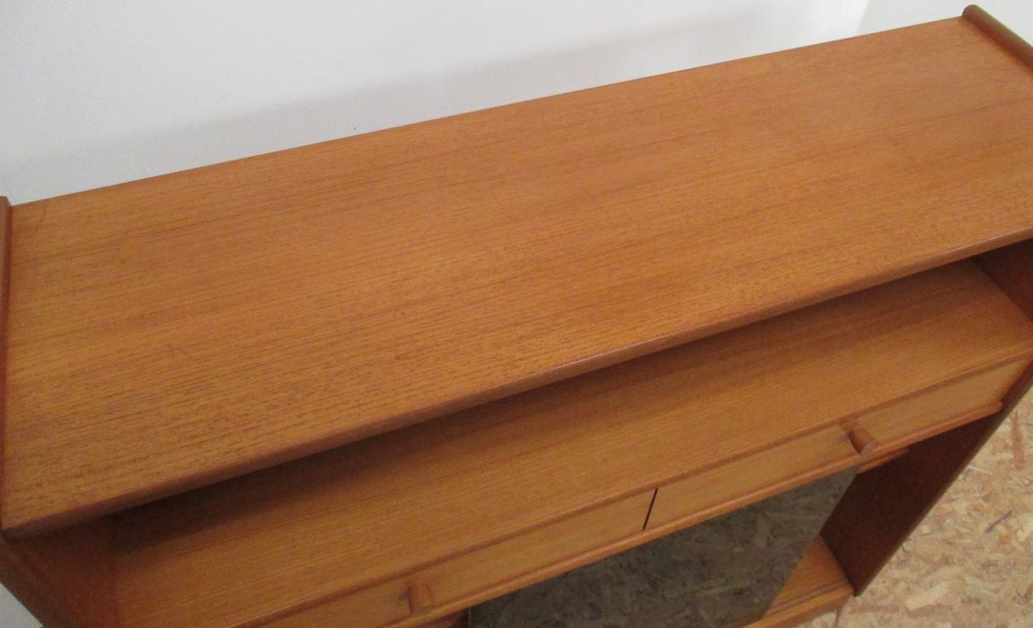 Small Yellow and Black glass furniture with sliding doors