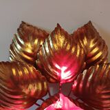 Vintage Gold Metal Wall or Ceiling Light "Sun"
