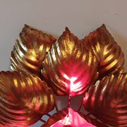 Vintage Gold Metal Wall or Ceiling Light "Sun"