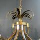 Brushed metal and gold metal pineapple chandelier