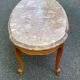 Vintage Louis XV coffee table in solid wood and pink marble.