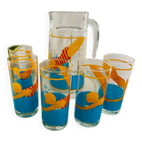 Service à orangeade vintage