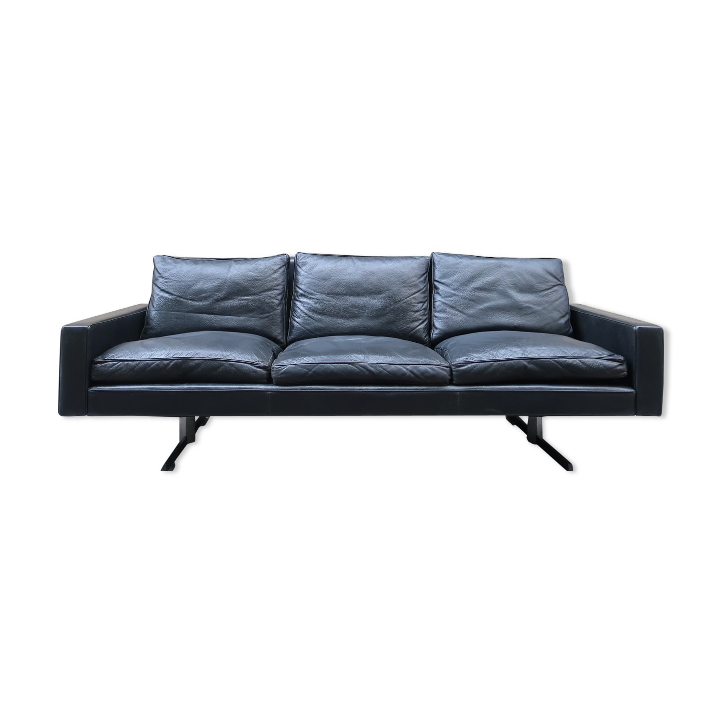 Leather sofa from the 70s chrome footing