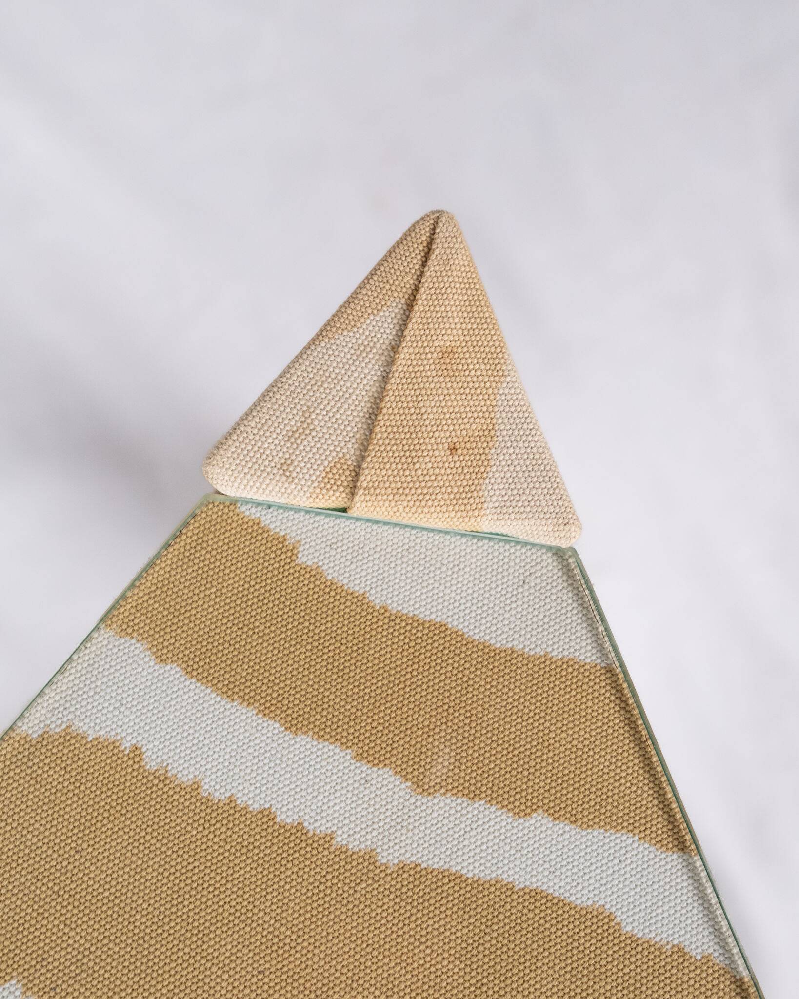 Set of nested tables upholstered, Pierre Frey, 1970s