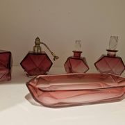 Pink crystal bottles