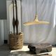 Small suspension, rattan luminaire in hat shape D:60cm