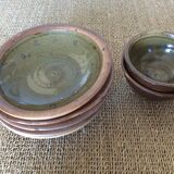 Set of stoneware plates