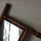 Square bamboo mirror 38x38cm