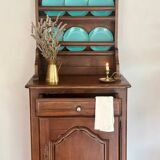 Buffet vaisselier ancien en chêne massif | Style Louis XV