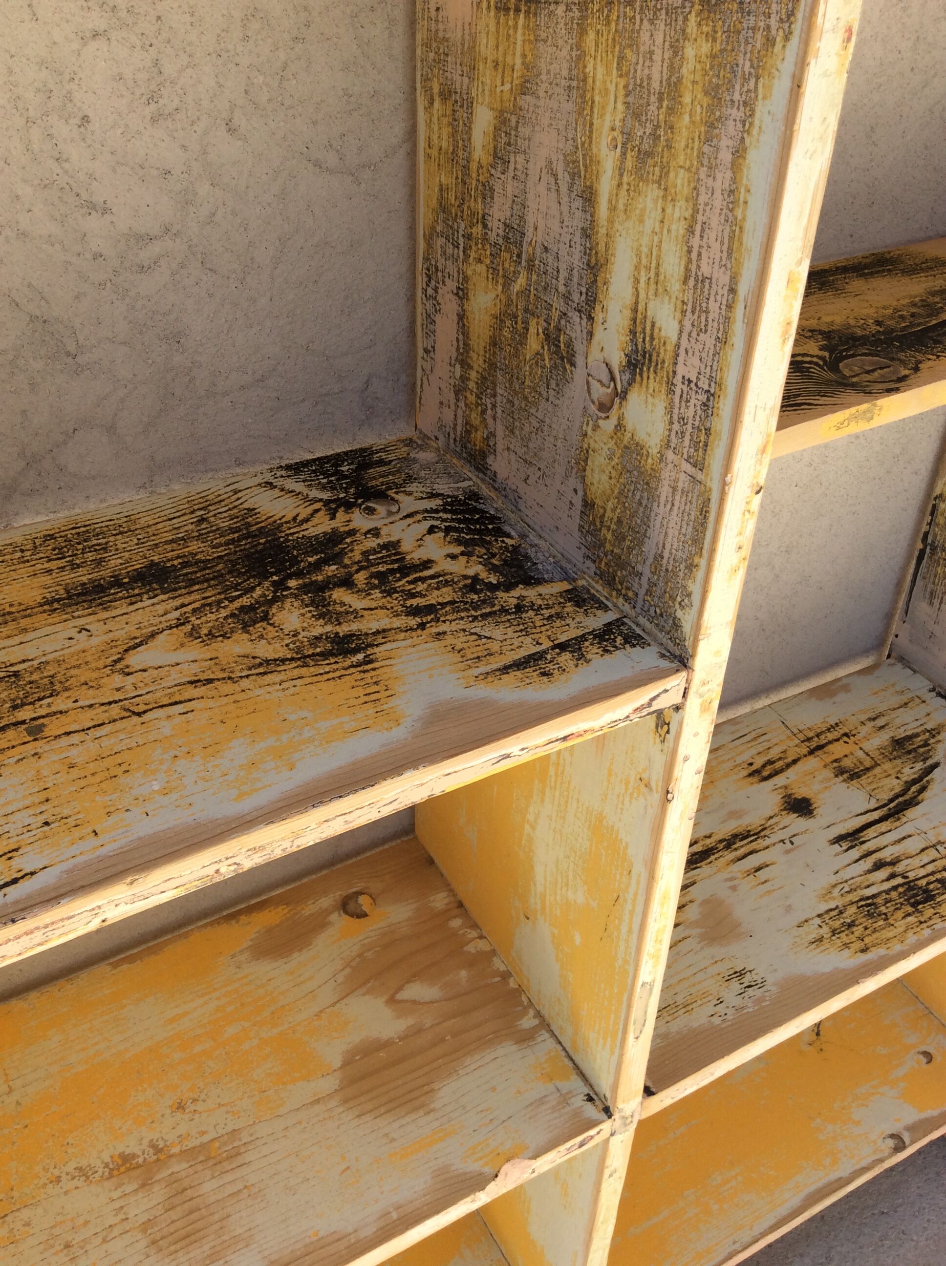 Patinated workshop storage cabinet