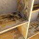 Patinated workshop storage cabinet
