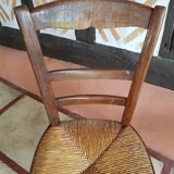 Pair of wooden straw chair 1900