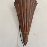 Asian wall lamp electrified wood