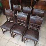 Lot of 6 chairs Henri II