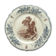 Art Nouveau plate Terre de Fer Choisy le Roi, Louis XIII model: Le Soir