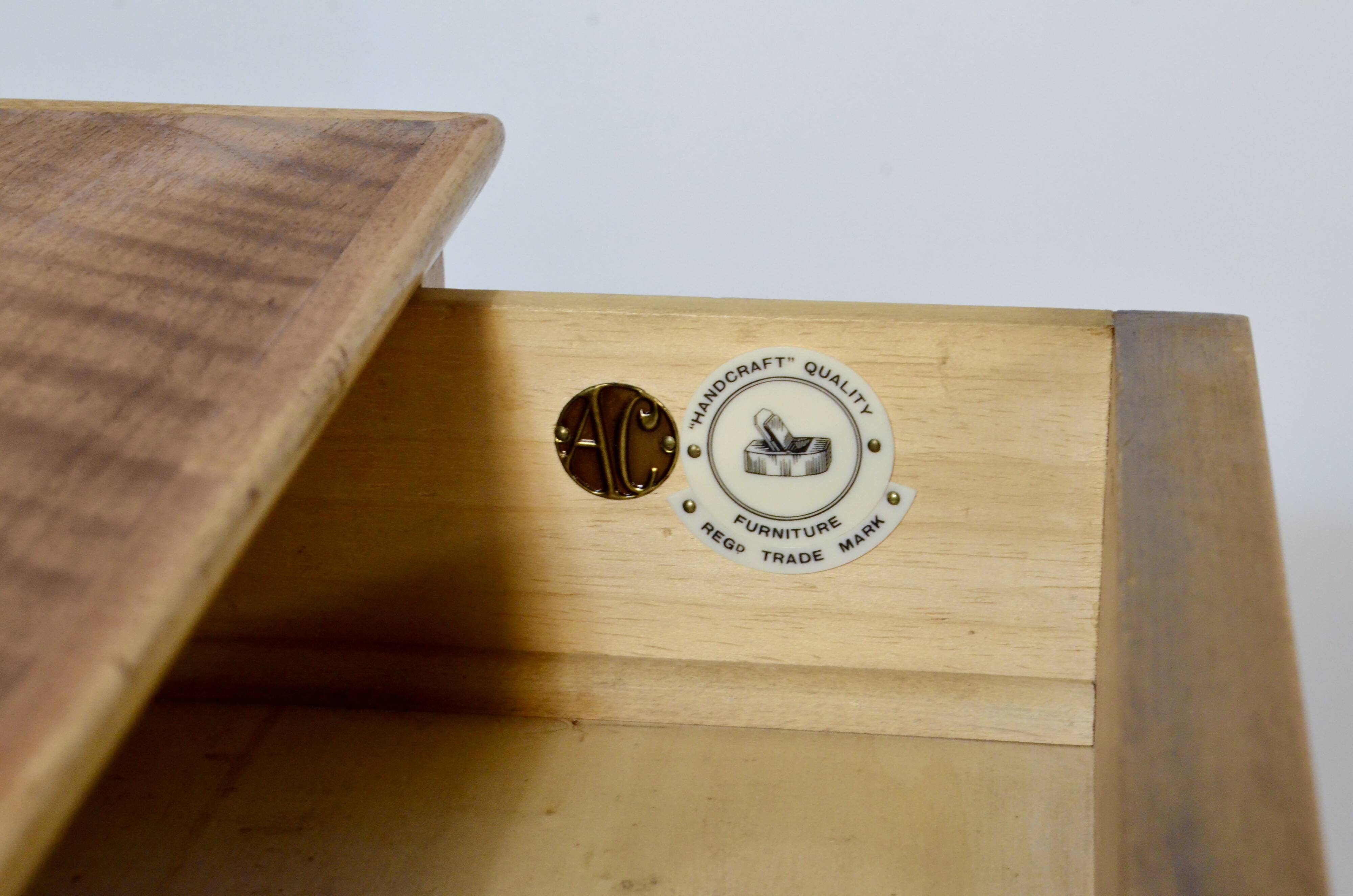 Midcentury Alfred Cox Sideboard Dresser In Walnut Modern Danish Style Vinta