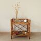 Bamboo and rattan shelf side table by Audoux and Minnet 1950s
